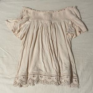 Altar’d State Cream Off the Shoulder Top